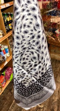 1Natuurlijke zijden sjaal dierenprint / Платок, натуральный шёлк