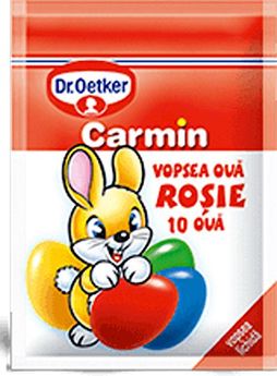 Carmin Oster-Farbe rot fuer 10 Ostereier 