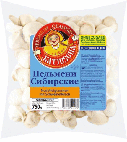 Katjusha Pelmeni Sibirskie handmade varkensvlees