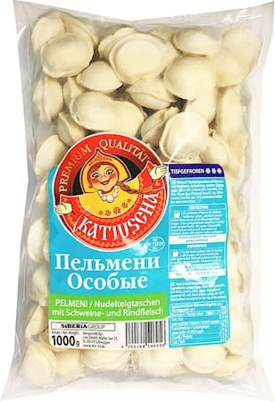 Katjusha Pelmeni Osobije rund+vark vlees