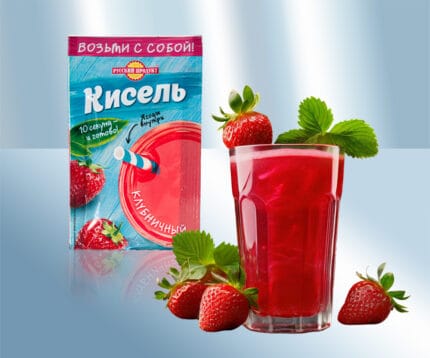 Kissel met aardbeiensmaak / Кисель со вкусом клубники