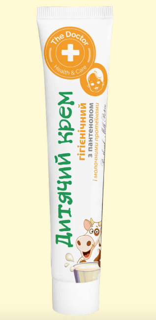 Kinderhygiënische crème met panthenol en melkproteïnen