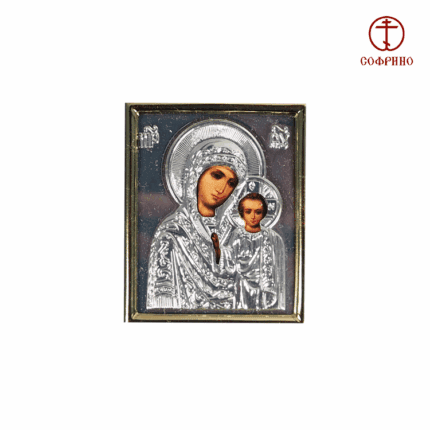 Икона для машины Казанская, в ризе
