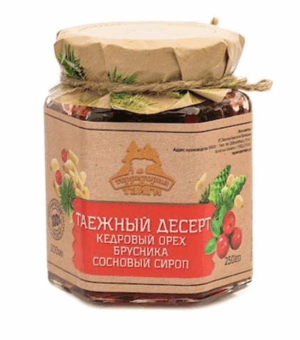 Территория Тайги Кедровый Орех с брусникой в Сосновом Сиропе