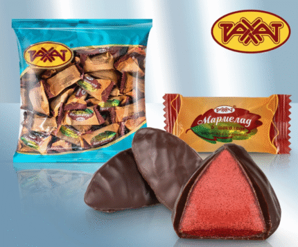 Fruitmarmelade in chocoladeglazuur (op agar-agar)