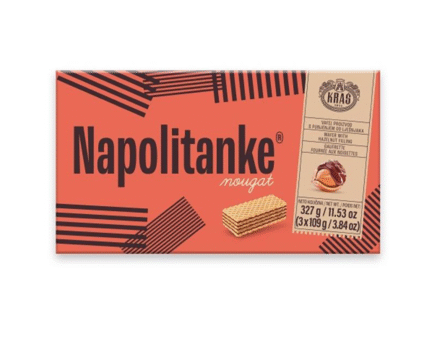 Kras Napolitanke wafel nougat creme vulling