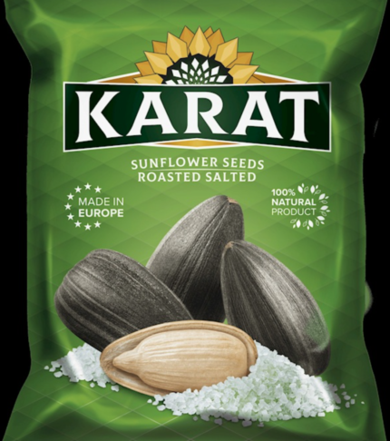 Karat zonnebloempitten, geroosterd, zwart, gezouten